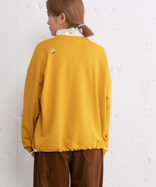 POU DOU DOU（プードゥドゥ）の「とび花刺繍スウェット（スウェット・レディース・イエロー/ブラック/グレー・M）」の9枚目の写真