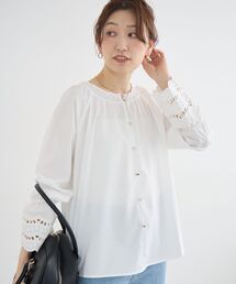 即完売スカラレースフレンチスリーブブラウス レースフレンチスリーブ レース」に該当するシャツ/ブラウス