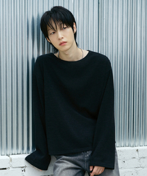 LXT（エルエックスティー）の「ソフトクロップニットロングスリーブ[ブラック]（Tシャツ/カットソー）」