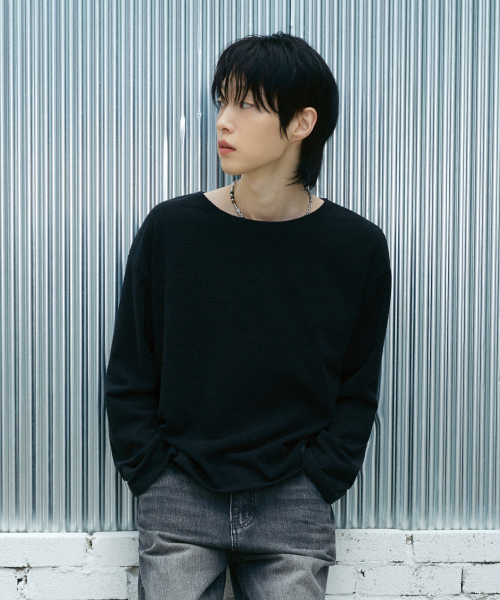 LXT（エルエックスティー）の「ソフトクロップニットロングスリーブ[ブラック]（Tシャツ/カットソー・メンズ・その他・LARGE/X-LARGE）」の12枚目の写真