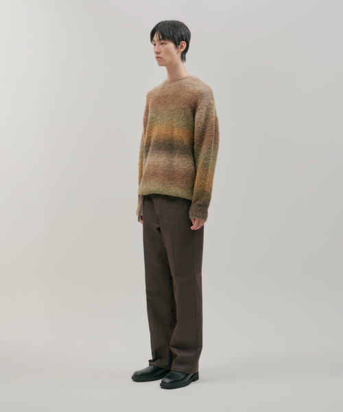 NONBLANK(ノンブランク)の「グラデーションラウンドニット_オリーブブラウン(ニット/セーター・メンズ・その他・SMALL/MEDIUM/LARGE/X-LARGE)」の7枚目の写真