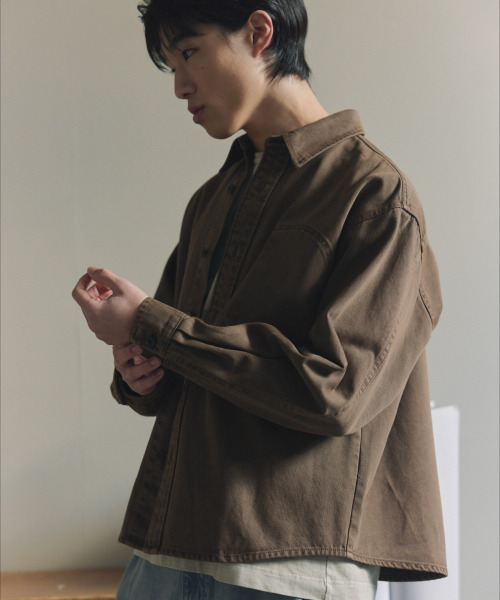 NONBLANK(ノンブランク)の「ダイングデニムシャツ_BROWN(シャツ/ブラウス・メンズ・ブラウン・MEDIUM/LARGE/X-LARGE)」の9枚目の写真