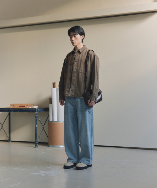 NONBLANK(ノンブランク)の「ダイングデニムシャツ_BROWN(シャツ/ブラウス・メンズ・ブラウン・MEDIUM/LARGE/X-LARGE)」の12枚目の写真