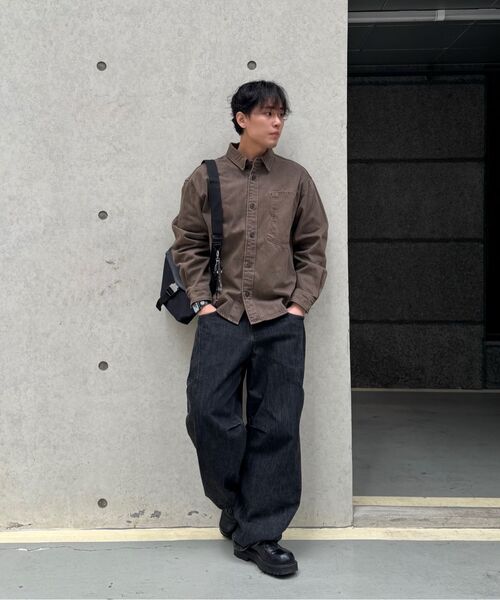 NONBLANK(ノンブランク)の「ダイングデニムシャツ_BROWN(シャツ/ブラウス・メンズ・ブラウン・MEDIUM/LARGE/X-LARGE)」の18枚目の写真