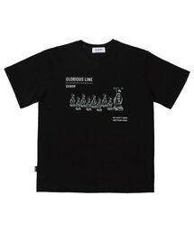 SUIBOM（スイボム）の「グロリアスライン 半袖Tシャツ - ブラック（Tシャツ/カットソー）」