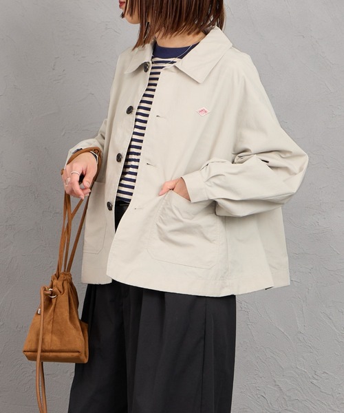 DANTON（ダントン）の「[DANTON/ダントン] ドルマンスリーブ ナイロンステンカラージャケット（その他アウター・レディース・ネイビー/グレイッシュベージュ・38/36）」の2枚目の写真