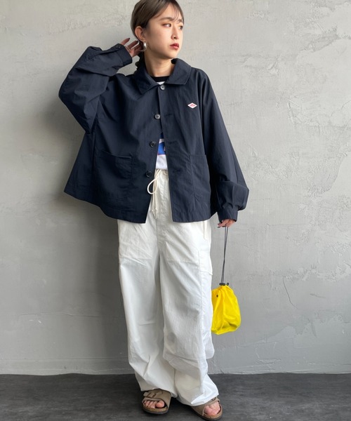 DANTON（ダントン）の「[DANTON/ダントン] ドルマンスリーブ ナイロンステンカラージャケット（その他アウター・レディース・ネイビー/グレイッシュベージュ・38/36）」の3枚目の写真
