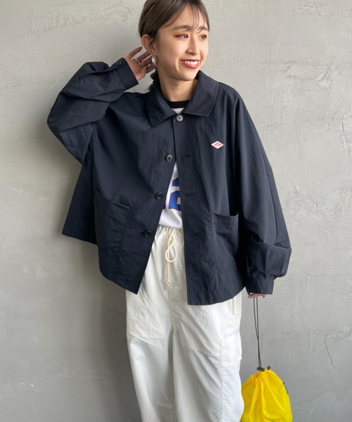 DANTON（ダントン）の「[DANTON/ダントン] ドルマンスリーブ ナイロンステンカラージャケット（その他アウター・レディース・ネイビー/グレイッシュベージュ・38/36）」の6枚目の写真