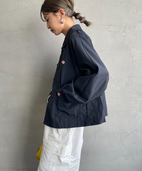 DANTON（ダントン）の「[DANTON/ダントン] ドルマンスリーブ ナイロンステンカラージャケット（その他アウター・レディース・ネイビー/グレイッシュベージュ・38/36）」の7枚目の写真