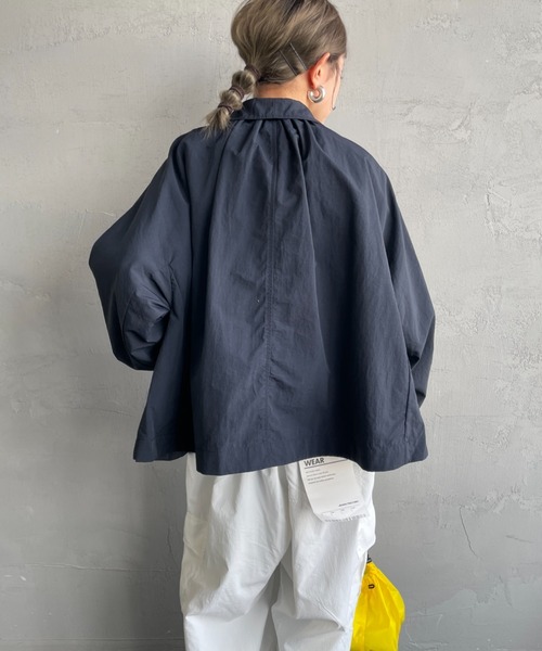 DANTON（ダントン）の「[DANTON/ダントン] ドルマンスリーブ ナイロンステンカラージャケット（その他アウター・レディース・ネイビー/グレイッシュベージュ・38/36）」の8枚目の写真