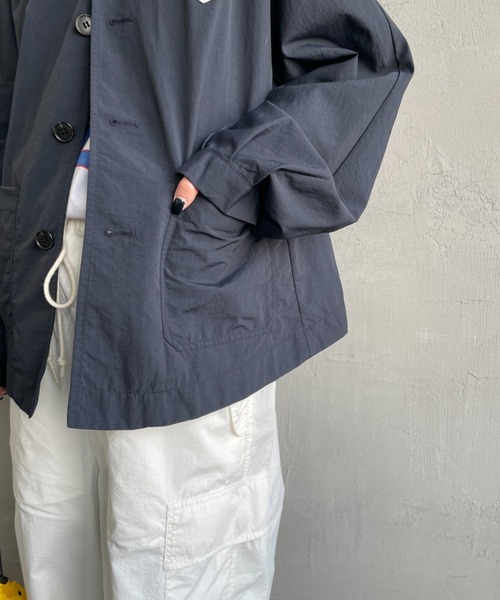 DANTON（ダントン）の「[DANTON/ダントン] ドルマンスリーブ ナイロンステンカラージャケット（その他アウター・レディース・ネイビー/グレイッシュベージュ・38/36）」の14枚目の写真