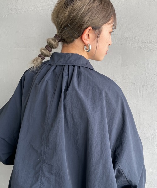 DANTON（ダントン）の「[DANTON/ダントン] ドルマンスリーブ ナイロンステンカラージャケット（その他アウター・レディース・ネイビー/グレイッシュベージュ・38/36）」の13枚目の写真