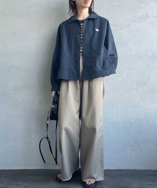 DANTON（ダントン）の「[DANTON/ダントン] ドルマンスリーブ ナイロンステンカラージャケット（その他アウター・レディース・ネイビー/グレイッシュベージュ・38/36）」の4枚目の写真