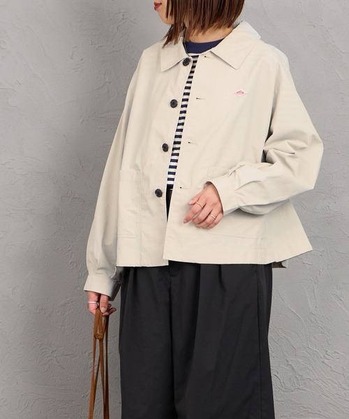 DANTON/ダントン] ドルマンスリーブ ナイロンステンカラージャケット
