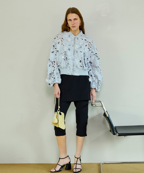 MAISON SPECIAL（メゾンスペシャル）の「Cut-Off Flower MA-1/カットオフフラワーMA-1（MA-1・レディース・ブルー/グレー/ブラック・FREE）」の9枚目の写真