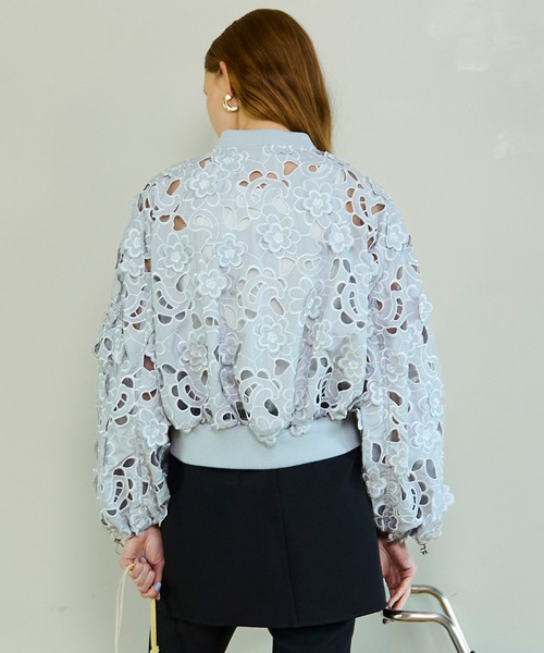 MAISON SPECIAL（メゾンスペシャル）の「Cut-Off Flower MA-1/カットオフフラワーMA-1（MA-1・レディース・ブルー/グレー/ブラック・FREE）」の11枚目の写真