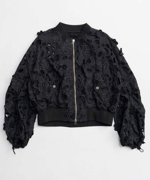 MAISON SPECIAL（メゾンスペシャル）の「Cut-Off Flower MA-1/カットオフフラワーMA-1（MA-1・レディース・ブルー/グレー/ブラック・FREE）」の14枚目の写真