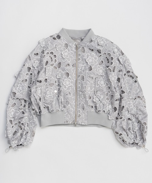 MAISON SPECIAL（メゾンスペシャル）の「Cut-Off Flower MA-1/カットオフフラワーMA-1（MA-1・レディース・ブルー/グレー/ブラック・FREE）」の15枚目の写真