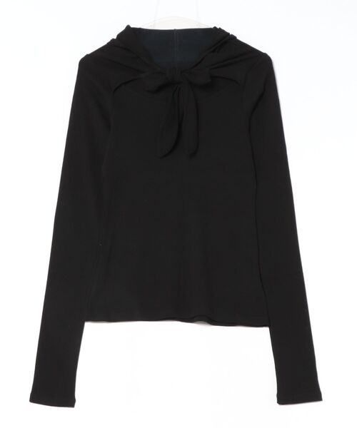 CLANE BOW TIE HOODED CUT TOPS（Tシャツ/カットソー）｜CLANE（クラネ