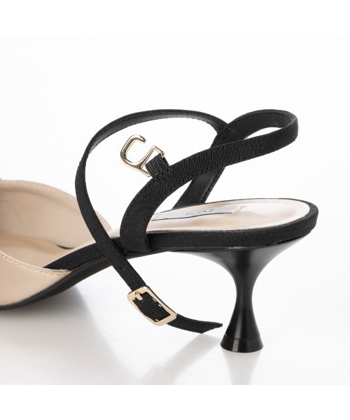 EVOL（イーボル）の「【ふかふか・クッション入り】ポインテッド5.5cmリボンストラップパンプス CA23853（パンプス・レディース・ベージュ系その他/ブラック/ベージュ・25.0cm/24.5cm/24.0cm/23.5cm/23.0cm/22.5cm/22.0cm）」の22枚目の写真