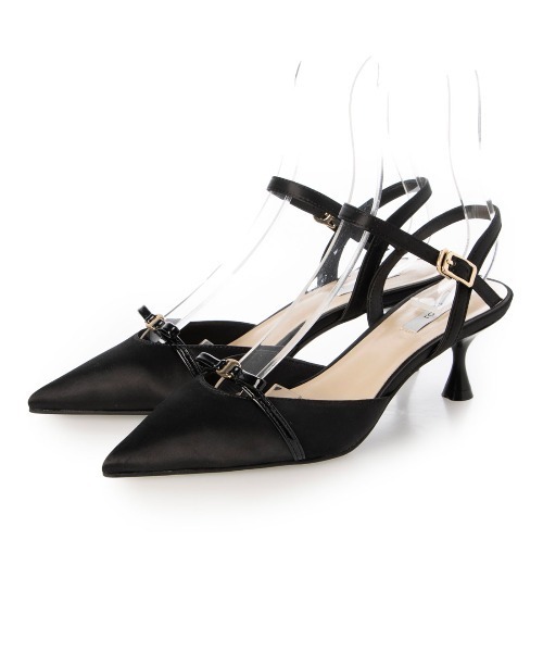 EVOL（イーボル）の「【ふかふか・クッション入り】ポインテッド5.5cmリボンストラップパンプス CA23853（パンプス・レディース・ベージュ系その他/ブラック/ベージュ・25.0cm/24.5cm/24.0cm/23.5cm/23.0cm/22.5cm/22.0cm）」の13枚目の写真