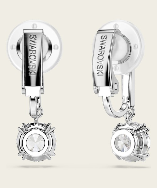 SWAROVSKI(スワロフスキー)の「【公式】【スワロフスキー】Stilla クリップイヤリング, ラウンドカット, パヴェ, ホワイト, ロジウム・プレーティング(イヤリング・レディース・ホワイト・ONE SIZE)」の5枚目の写真