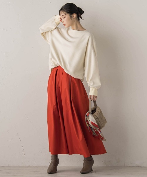 Droite lautreamont(ドロワットロートレアモン)の「ニットコーデュロイカットソー≪手洗い可能≫(Tシャツ/カットソー・レディース・ライトグレー/ブラウン/オフホワイト・M)」の13枚目の写真