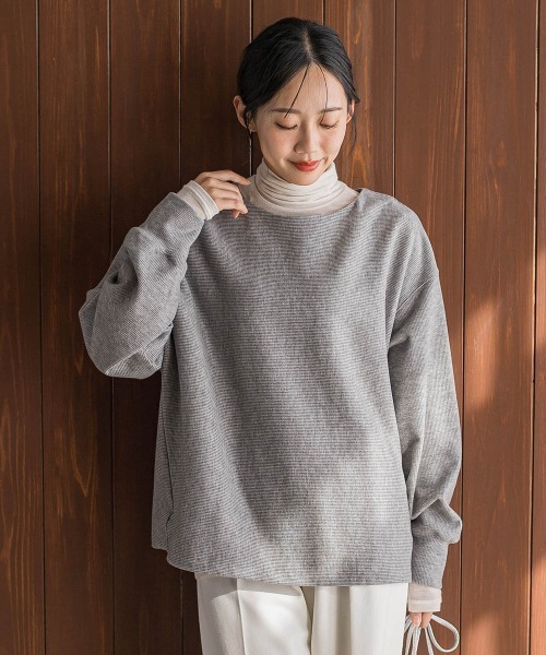 セール】ニットコーデュロイカットソー≪手洗い可能≫（Tシャツ