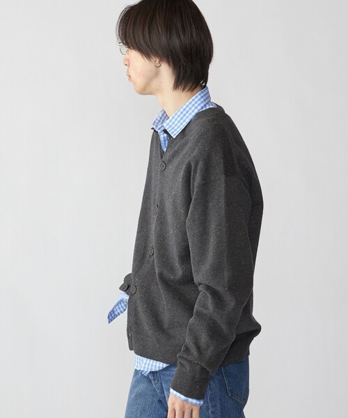 City Ambient Products(シティアンビエントプロダクツ)の「City Ambient Products: カラー ネップ クルーネック カーディガン(カーディガン/ボレロ・メンズ・ブラウン/ダークグレー/ネイビー・SMALL/MEDIUM/LARGE)」の6枚目の写真