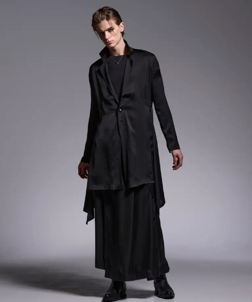 kiryuyrik（キリュウキリュウ）の「Kiryuyrik/キリュウキリュウ/Vintage Stain Skirt Suspender Slacks / ヴィンテージサテン スカート サスペンダースラックス（スラックス・メンズ・ブラック・LARGE/MEDIUM/SMALL）」の5枚目の写真