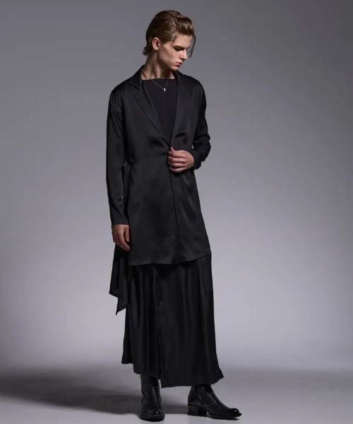 kiryuyrik（キリュウキリュウ）の「Kiryuyrik/キリュウキリュウ/Vintage Stain Skirt Suspender Slacks / ヴィンテージサテン スカート サスペンダースラックス（スラックス・メンズ・ブラック・LARGE/MEDIUM/SMALL）」の7枚目の写真