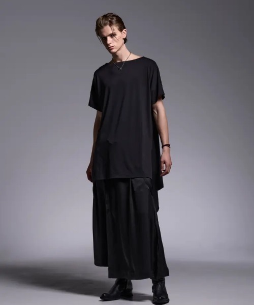 kiryuyrik（キリュウキリュウ）の「Kiryuyrik/キリュウキリュウ/Vintage Stain Skirt Suspender Slacks / ヴィンテージサテン スカート サスペンダースラックス（スラックス・メンズ・ブラック・LARGE/MEDIUM/SMALL）」の6枚目の写真