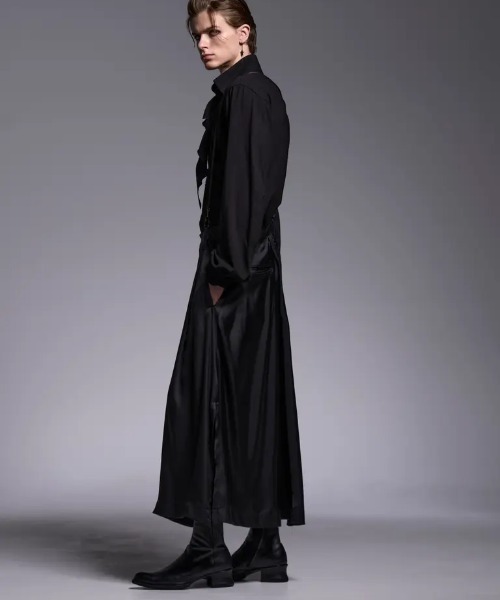 kiryuyrik（キリュウキリュウ）の「Kiryuyrik/キリュウキリュウ/Vintage Stain Skirt Suspender Slacks / ヴィンテージサテン スカート サスペンダースラックス（スラックス・メンズ・ブラック・LARGE/MEDIUM/SMALL）」の10枚目の写真