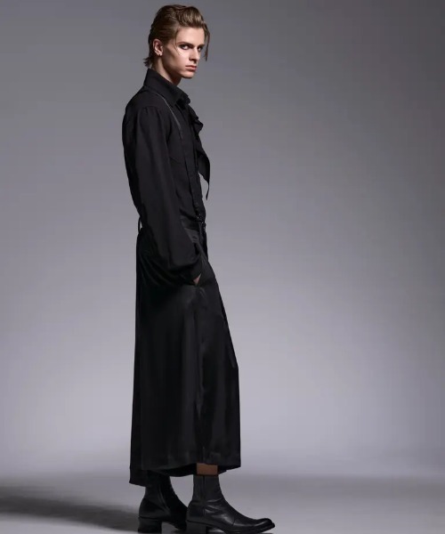 kiryuyrik（キリュウキリュウ）の「Kiryuyrik/キリュウキリュウ/Vintage Stain Skirt Suspender Slacks / ヴィンテージサテン スカート サスペンダースラックス（スラックス・メンズ・ブラック・LARGE/MEDIUM/SMALL）」の13枚目の写真