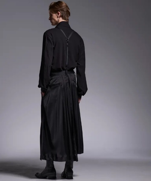 kiryuyrik（キリュウキリュウ）の「Kiryuyrik/キリュウキリュウ/Vintage Stain Skirt Suspender Slacks / ヴィンテージサテン スカート サスペンダースラックス（スラックス・メンズ・ブラック・LARGE/MEDIUM/SMALL）」の12枚目の写真