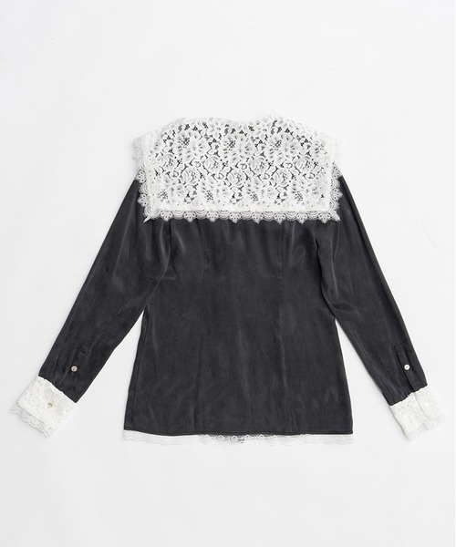 PRANK PROJECT（プランクプロジェクト）の「【2026Spring Pre-Order】レースカラーシャツ / Lace Collar Shirt（シャツ/ブラウス・レディース・ブラック/ホワイト・FREE）」の11枚目の写真