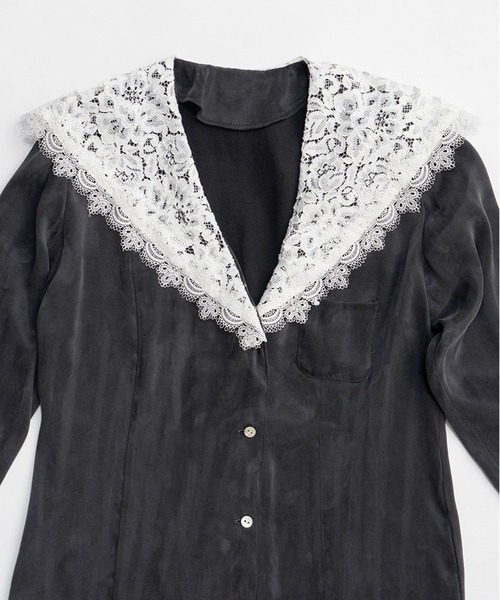 PRANK PROJECT（プランクプロジェクト）の「【2026Spring Pre-Order】レースカラーシャツ / Lace Collar Shirt（シャツ/ブラウス・レディース・ブラック/ホワイト・FREE）」の12枚目の写真