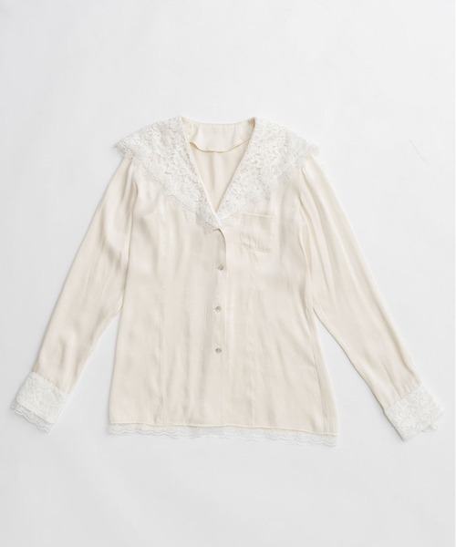 PRANK PROJECT（プランクプロジェクト）の「【2026Spring Pre-Order】レースカラーシャツ / Lace Collar Shirt（シャツ/ブラウス・レディース・ブラック/ホワイト・FREE）」の9枚目の写真