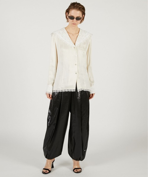 PRANK PROJECT（プランクプロジェクト）の「【2026Spring Pre-Order】レースカラーシャツ / Lace Collar Shirt（シャツ/ブラウス・レディース・ブラック/ホワイト・FREE）」の16枚目の写真