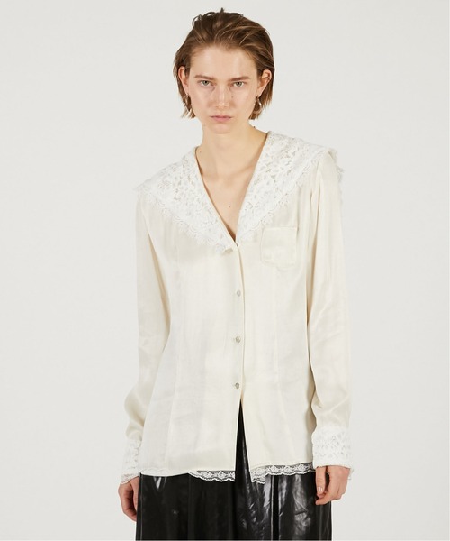 PRANK PROJECT（プランクプロジェクト）の「【2026Spring Pre-Order】レースカラーシャツ / Lace Collar Shirt（シャツ/ブラウス・レディース・ブラック/ホワイト・FREE）」の7枚目の写真