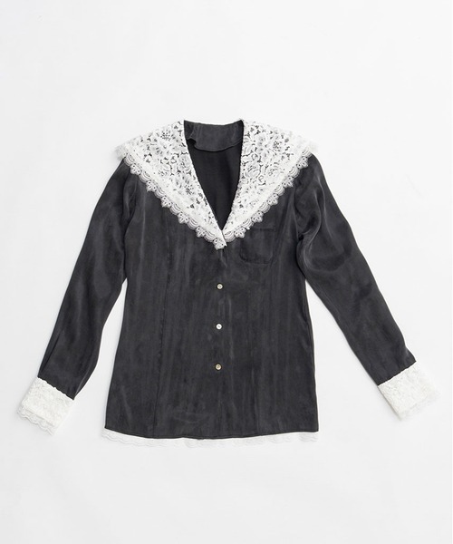 PRANK PROJECT（プランクプロジェクト）の「【2026Spring Pre-Order】レースカラーシャツ / Lace Collar Shirt（シャツ/ブラウス・レディース・ブラック/ホワイト・FREE）」の10枚目の写真
