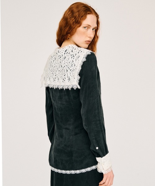 Pre-Order】レースカラーシャツ / Lace Collar Shirt（シャツ/ブラウス