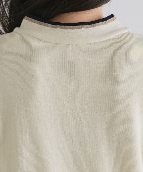 Pierrot（ピエロ）の「配色ボウタイニット（ニット/セーター・レディース・アイボリー/ネイビー・L/M）」の7枚目の写真
