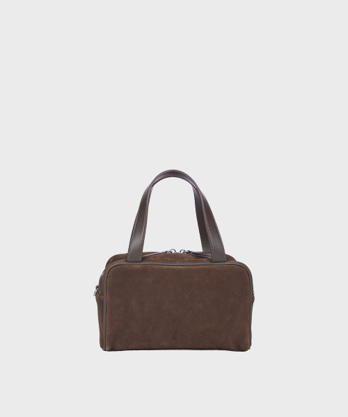 ALKI ALKA(アルキアルカ)の「Mini Square Tote Bag_Suede (Suede Brown)(トートバッグ・レディース・ダークブラウン・FREE)」の5枚目の写真