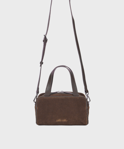 ALKI ALKA(アルキアルカ)の「Mini Square Tote Bag_Suede (Suede Brown)(トートバッグ・レディース・ダークブラウン・FREE)」の6枚目の写真
