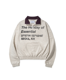 Express Holiday（エクスプレスホリデー）の「ホリデーエッセンシャルハーフジップ_メランジホワイト（スウェット）」