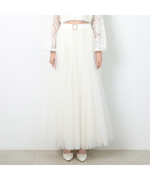 LEAUET(ルエ)の「Rosalie Tulle and Rayon Satin Maxi Skirt(スカート・レディース・その他・SMALL/MEDIUM)」の1枚目の写真