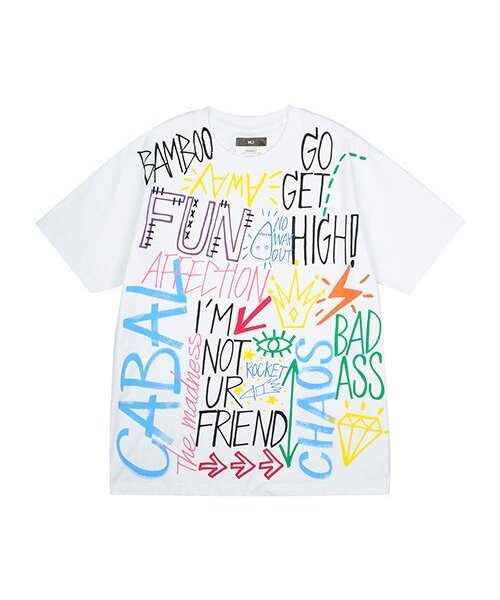 THE MADNESS(ザ マッドネス)の「HAND WORK FFUN T-SHIRTS_WH(Tシャツ/カットソー・メンズ・その他・MEDIUM/LARGE)」の1枚目の写真