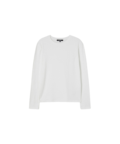 LAP(ラップ)の「起毛長袖ラウンドTシャツ AR4CTA80(Tシャツ/カットソー・レディース・アイボリー/ブラック・FREE)」の2枚目の写真