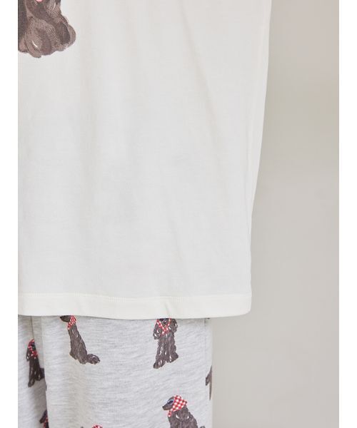 スカーフDOG柄ロングパンツ（ルームウェア/パジャマ）｜gelato pique